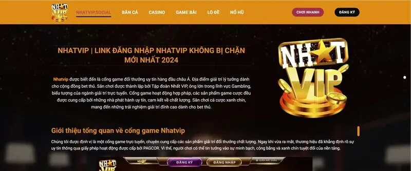 Trang chủ thân thuộc của Nhatvip